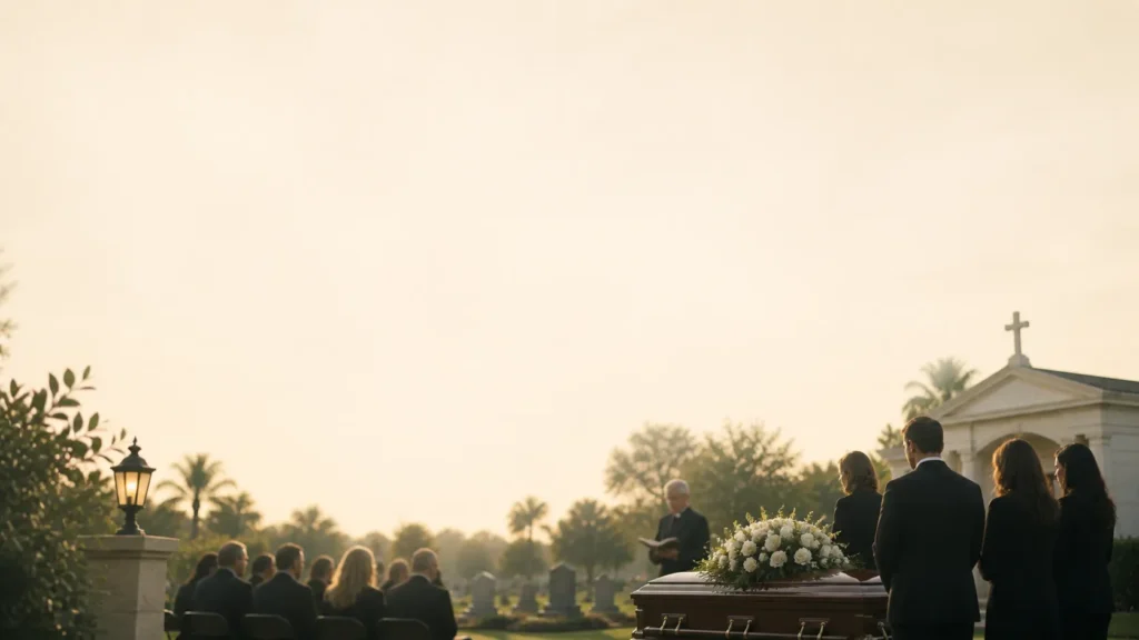 Funeral services banner