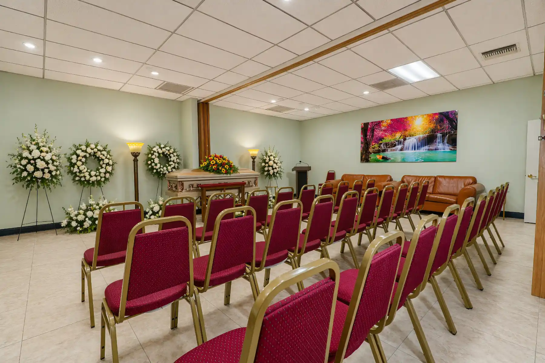 Private viewing room at National Funeral Homes